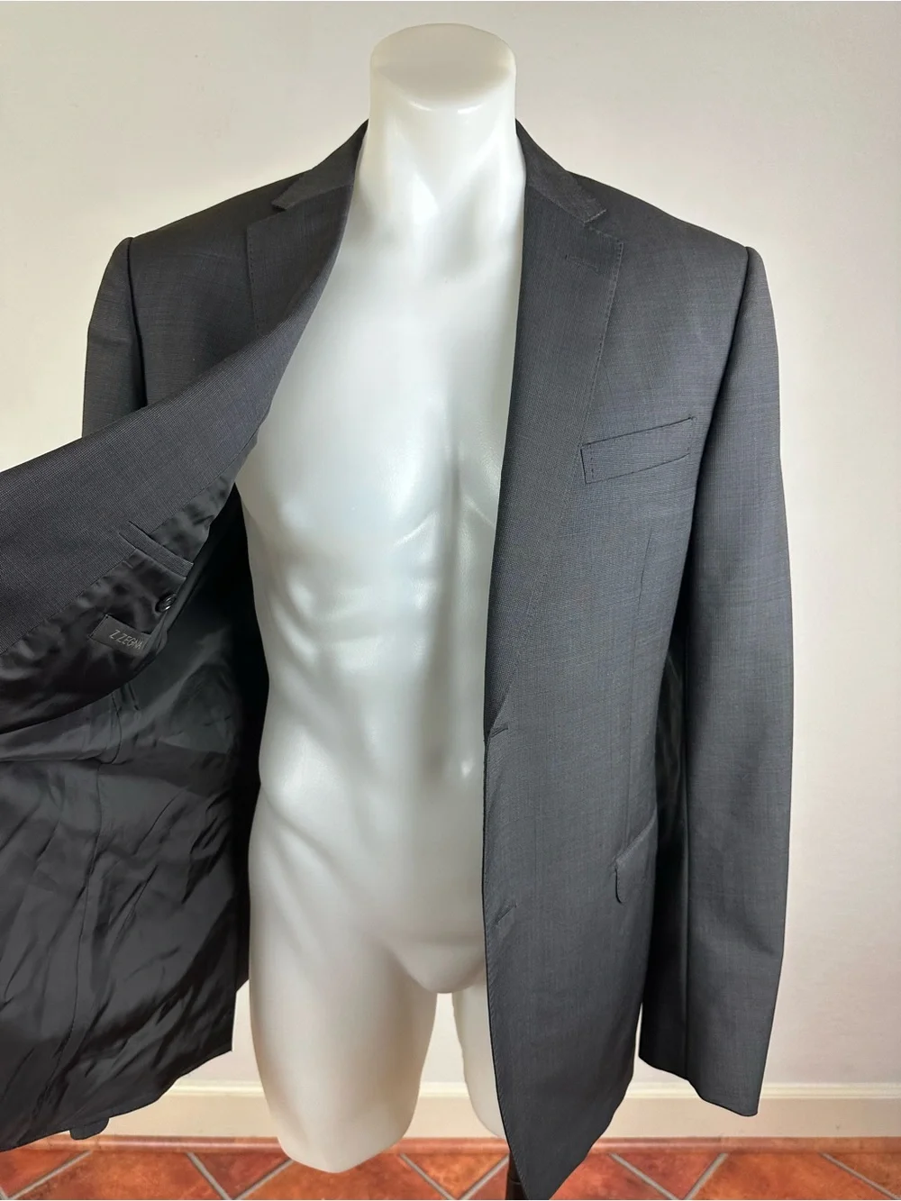 Z Zegna Mohair Soft Charcoal Sport Jacket